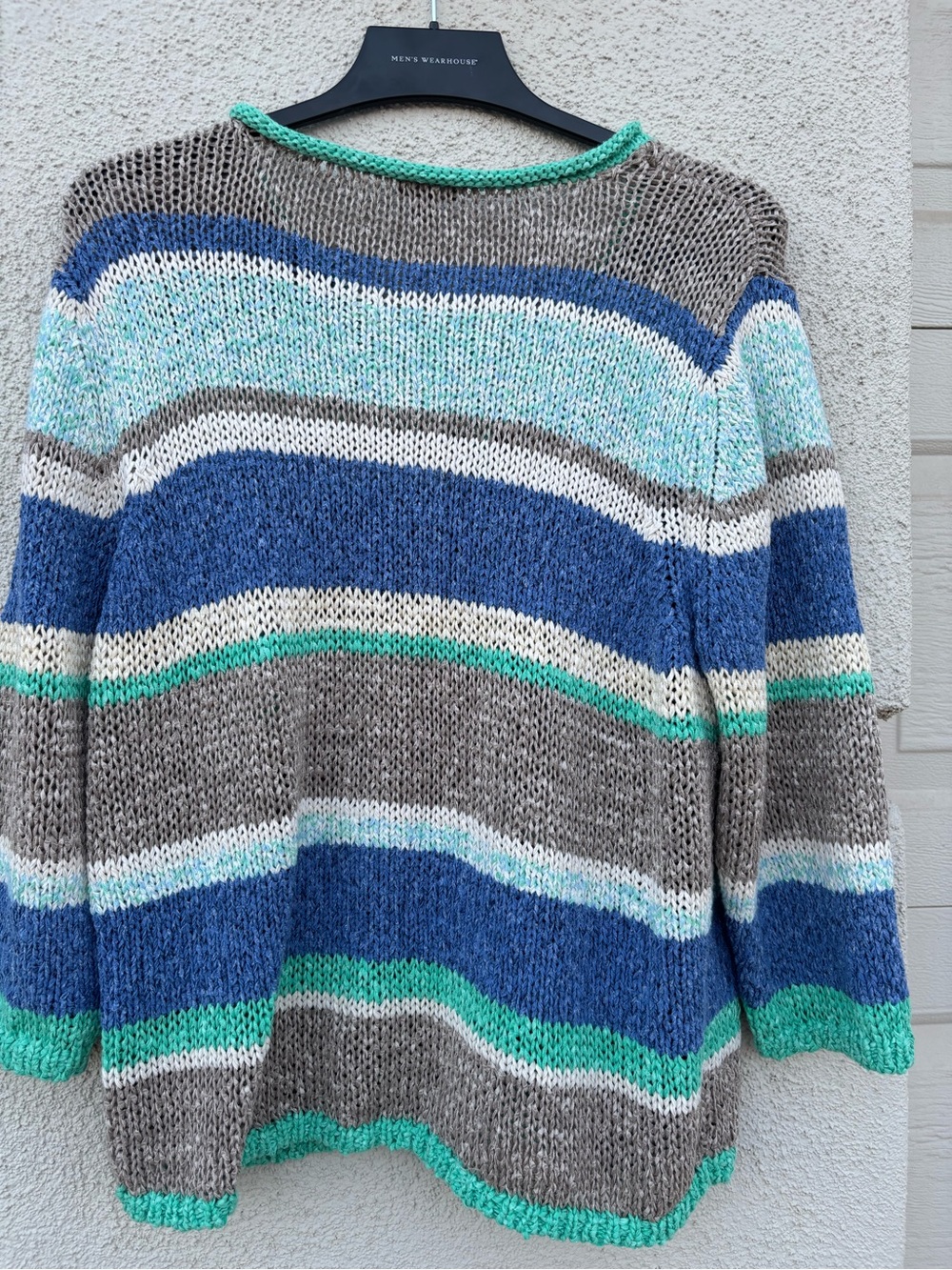 JJill  Knit Cardigan Sweater in Blue, Gray & Teal. Worn once. - Picture 4 of 4